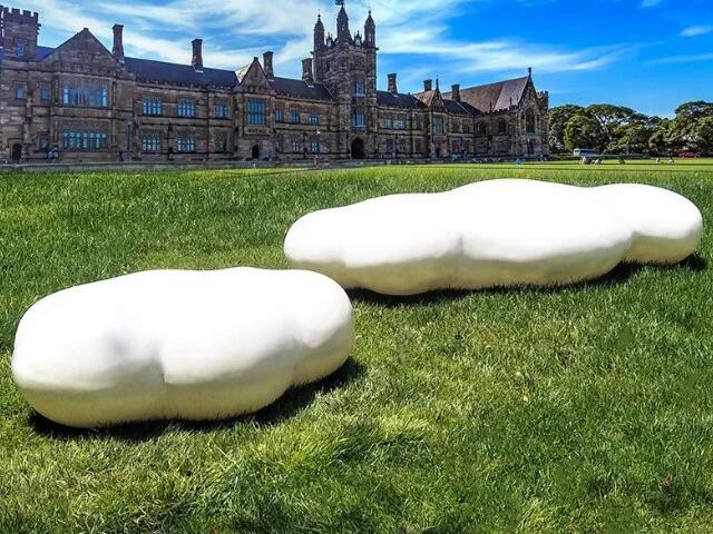 玻璃鋼云朵休閑座椅雕塑