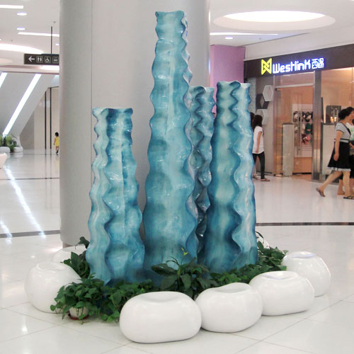 商場玻璃鋼裝飾藝術(shù)花瓶